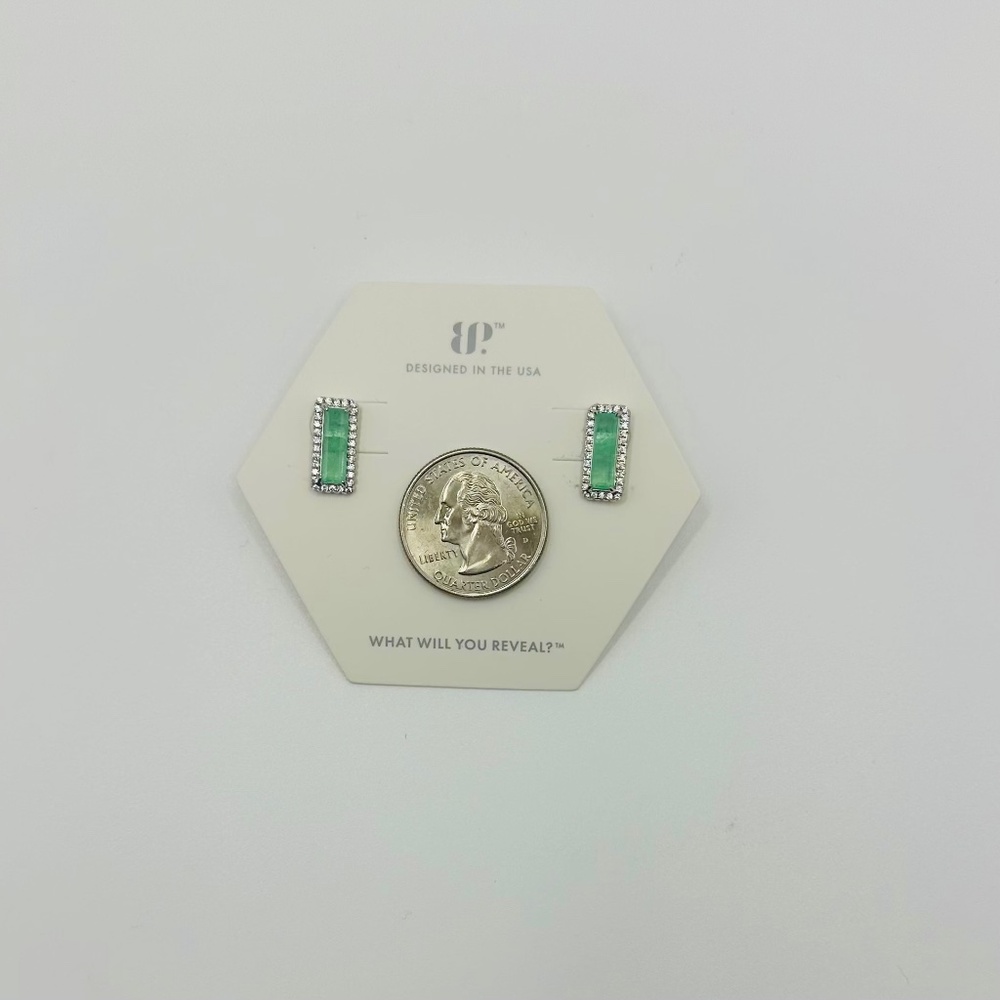 925 Solid Sterling Silver Stunning Mint Green Tou… - image 3